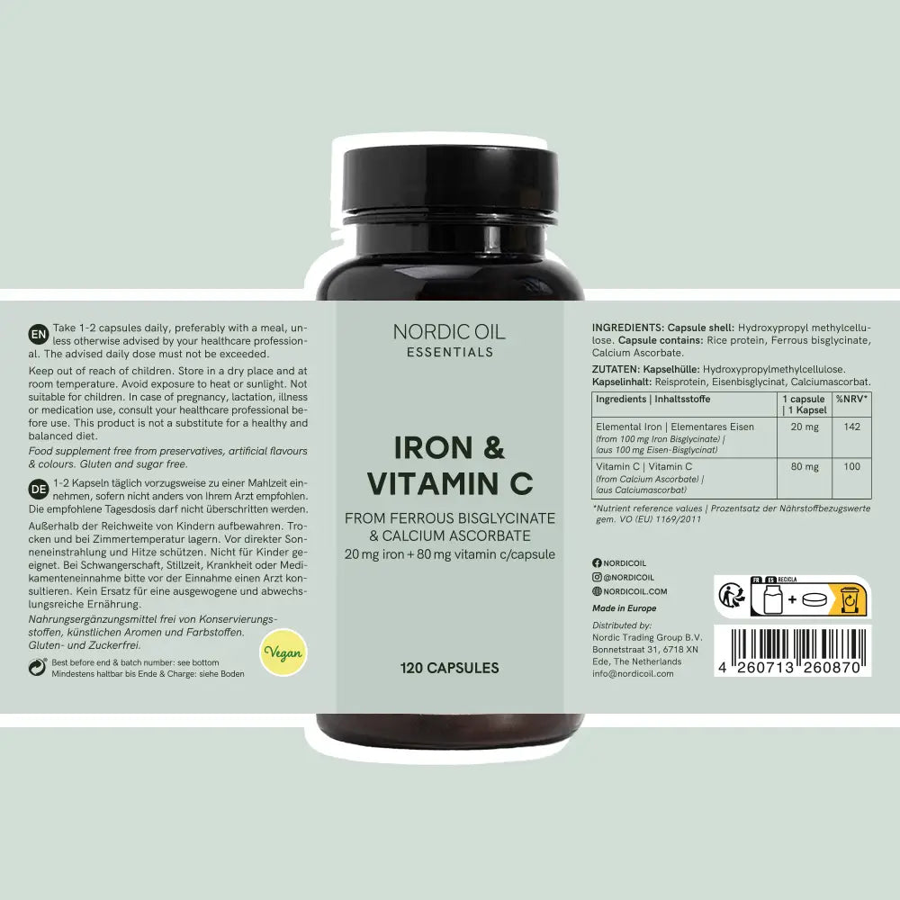Iron and Vitamin C Capsules