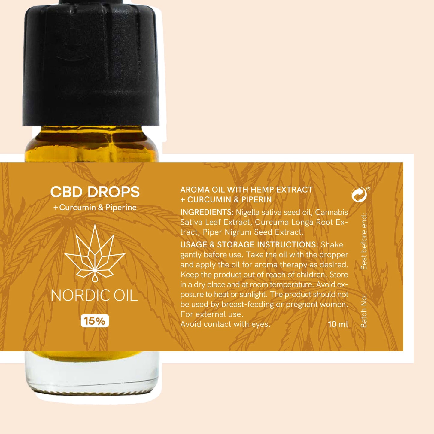 CBD Oil (15%) with Curcumin