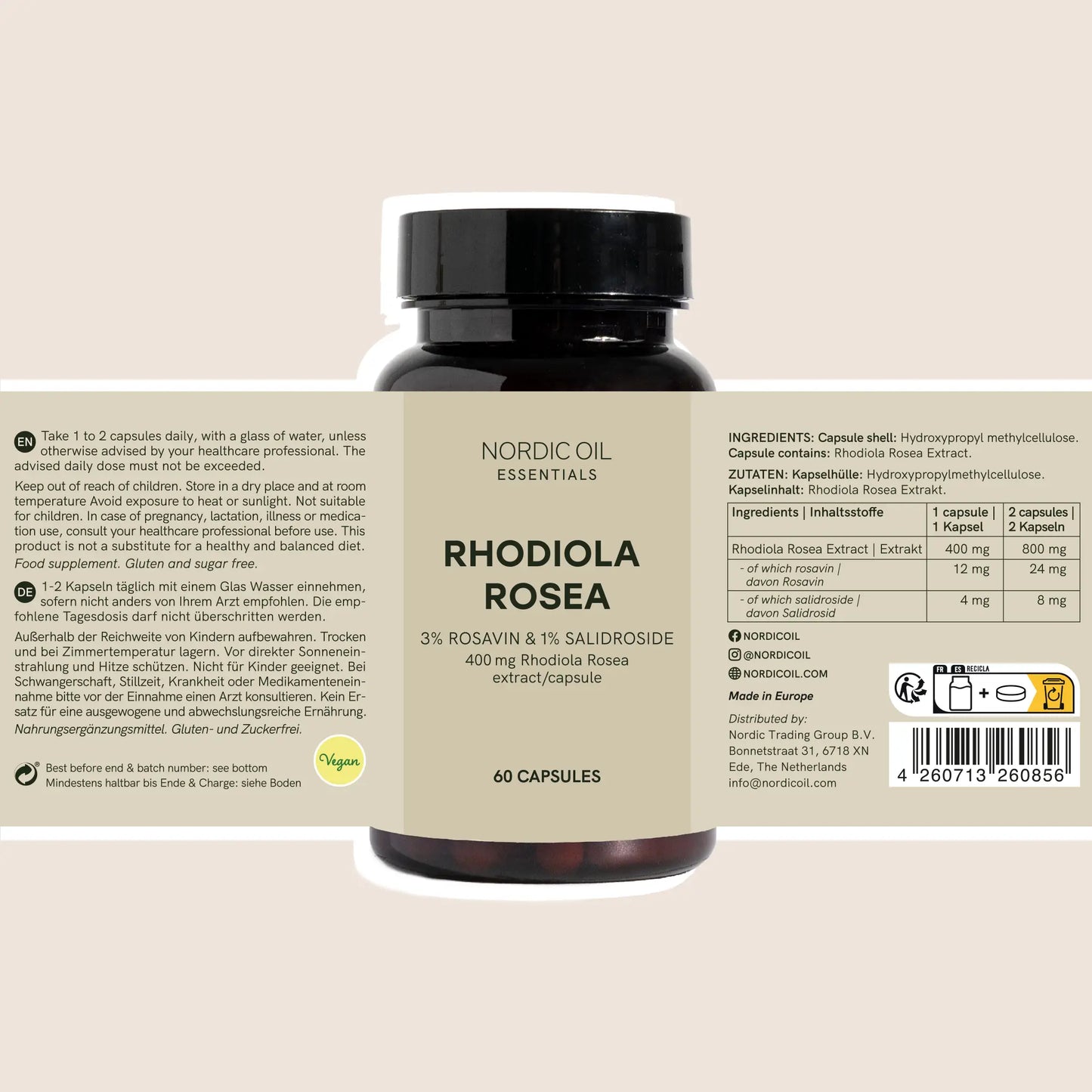 Rhodiola rosea capsules
