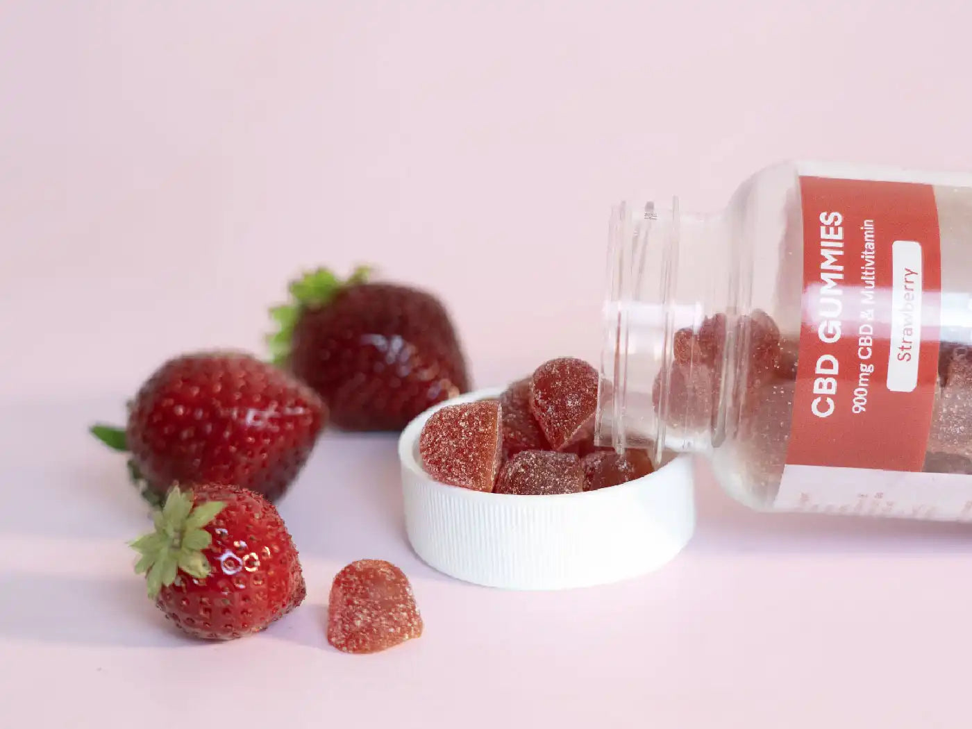 CBD gummies from Nordic Oil with strawberries