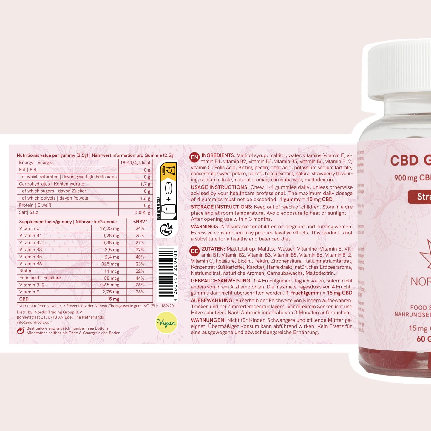 CBD Gummies (900mg) Strawberry