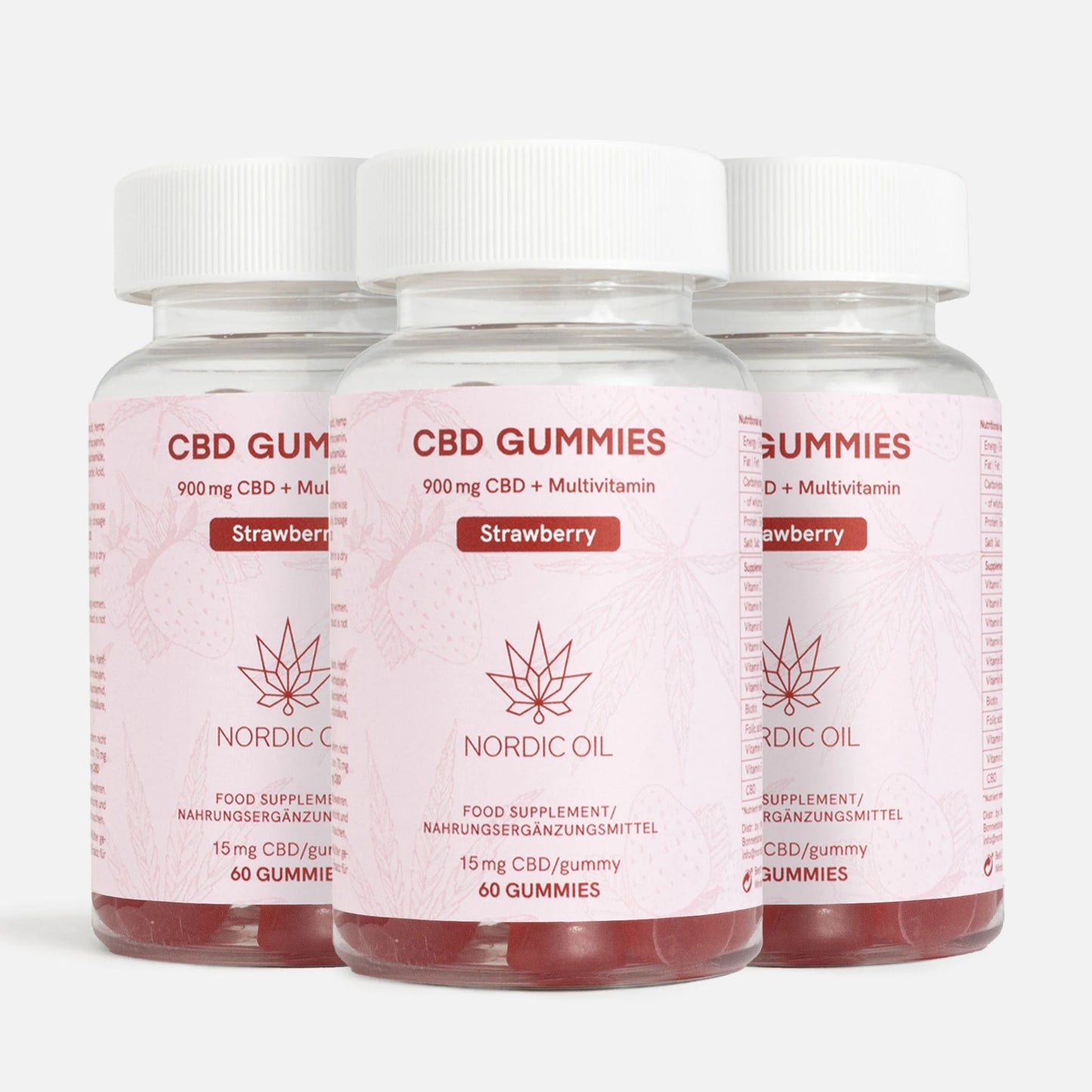 3FOR2 CBD Gummies (900mg) Strawberry
